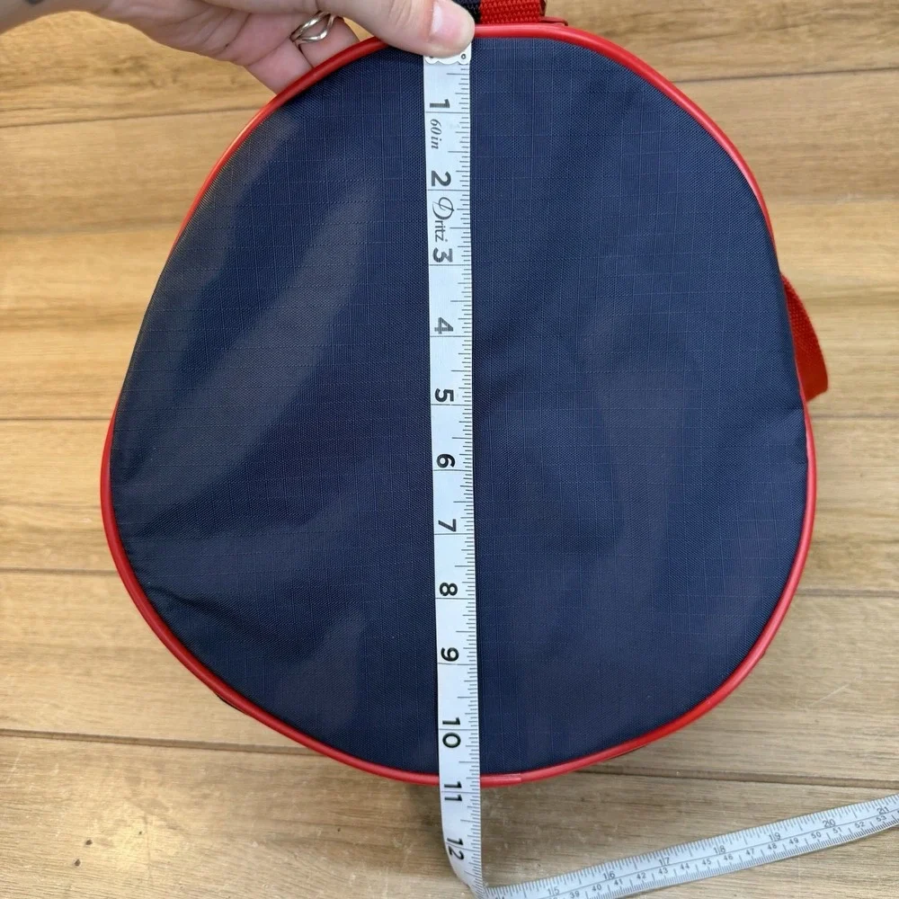 GAP Athletic Nylon Gym Duffle Bag Navy Blue Red Striped Retro 90s Style Travel